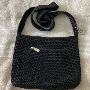 Black crochet The Sak lumi crossbody bag